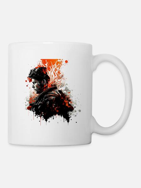 Feuerwehr im Einsatz - Tasse - Weiß