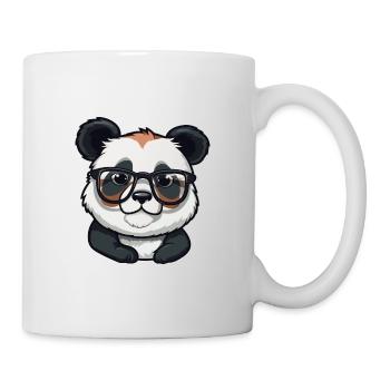 Panda portant des lunettes Cartoon Kawaii Illustration - Mug blanc - blanc - Droite