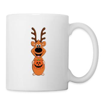 REH - HALLOWEEN - KÜRBIS - TIER - KIND - BABY - Tasse - Weiß - Rechts