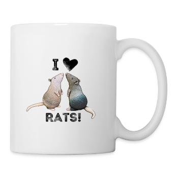 Ratten - I love Rats - Tasse - Weiß - Rechts