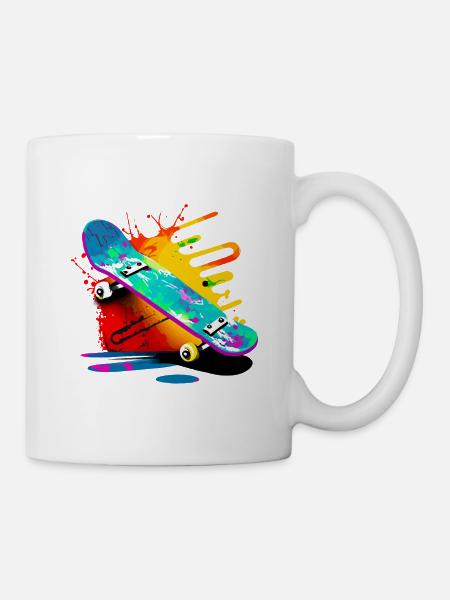 Graffiti Schlittschuh - Tasse - Weiß