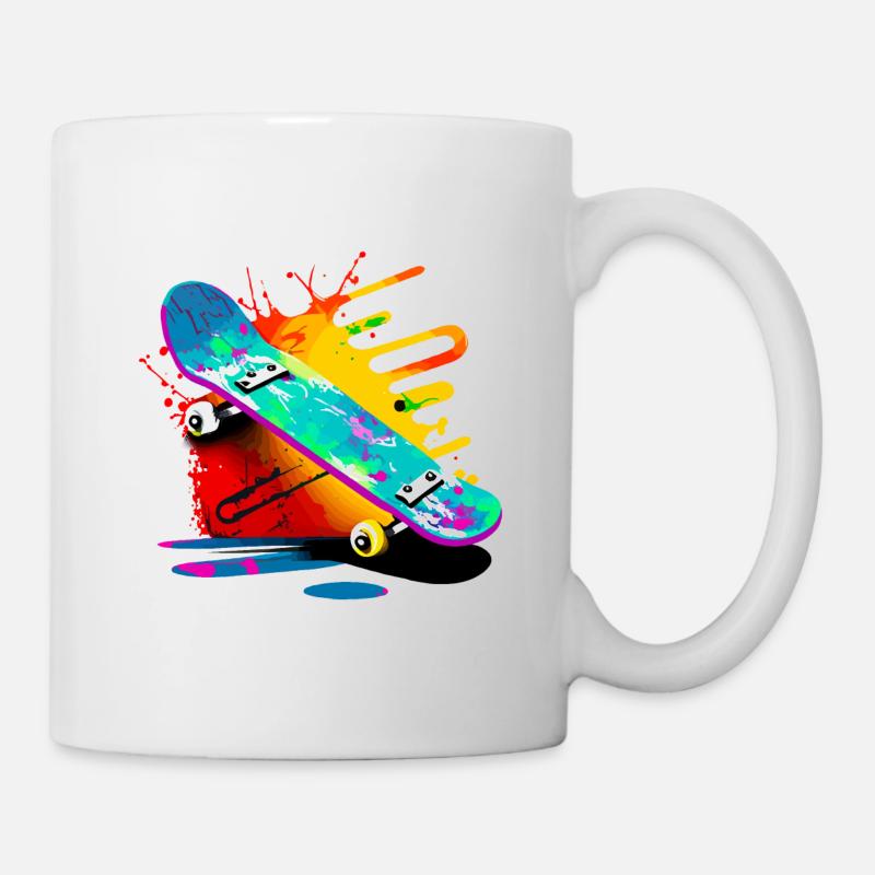 Graffiti Schlittschuh - Tasse - Weiß