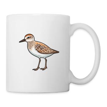 Sandpiper Cartoon Kawaii Aquarelle Illustration - Mug blanc - blanc - Droite