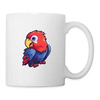 Rosella Cartoon Kawaii Aquarelle Illustration - Mug blanc - blanc - Droite