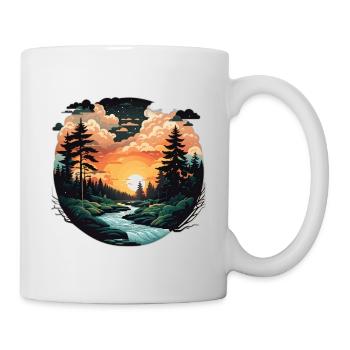 Tauchen Sie ein in die ruhige Wildnis: Waldwald - Tasse - Weiß - Rechts