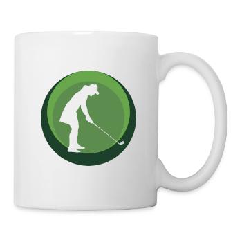 Golf Golfball Golfer - Tasse - Weiß - Rechts