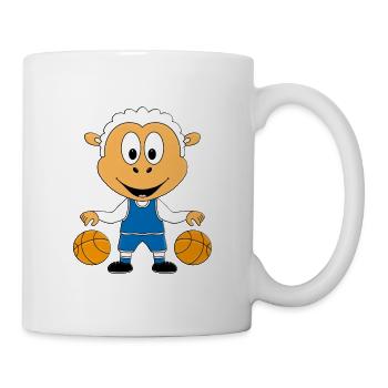 BASKETBALL - SCHAF - SCHAFE - SPORT - TIER - Tasse - Weiß - Rechts