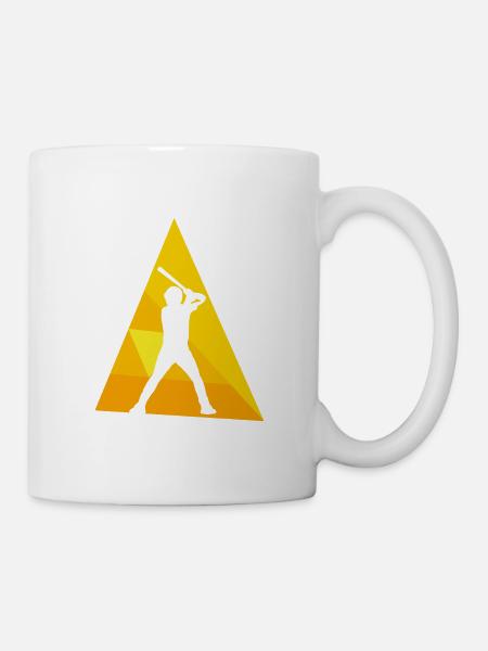 Baseball Baseballschläger Fielding - Tasse - Weiß