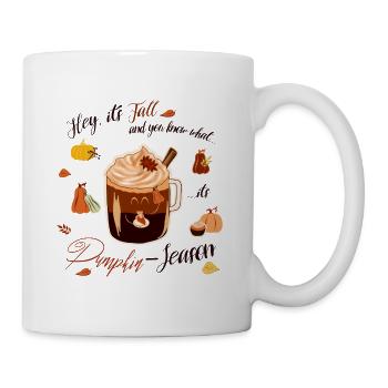 parfum d’automne - c’est l’automne - c’est la saison des citrouilles - Mug blanc - blanc - Droite