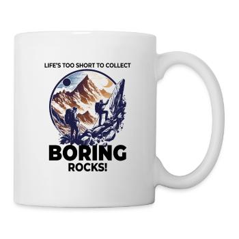 Bergsteiger Fels Sammeln Sammler Geologie - Tasse - Weiß - Rechts