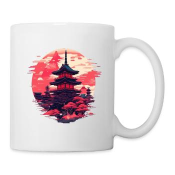 Enchanté dans le noir: Japan City - Mug blanc - blanc - Droite