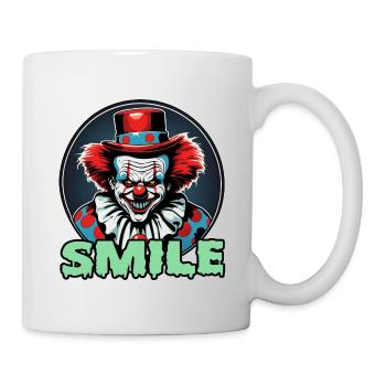 Clown d’horreur / Cirque / Drôle / Spectacle / Halloween - Mug blanc - blanc - Droite
