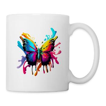 Schmetterling - Tasse - Weiß - Rechts