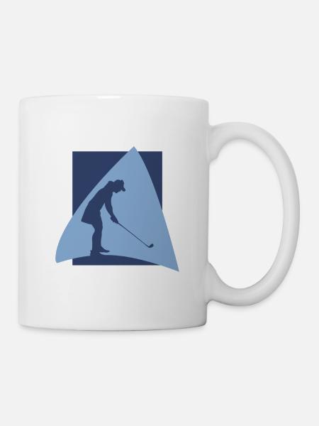 Golfball Golfspieler - Tasse - Weiß