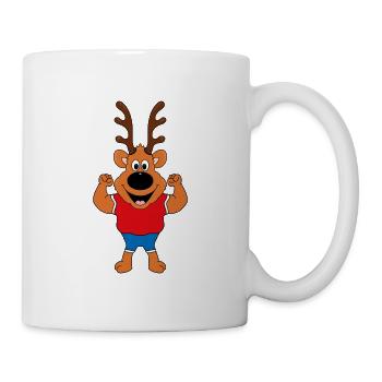 REH - MUSKELN - FIT - FITNESS - SPORT - TIER - Tasse - Weiß - Rechts