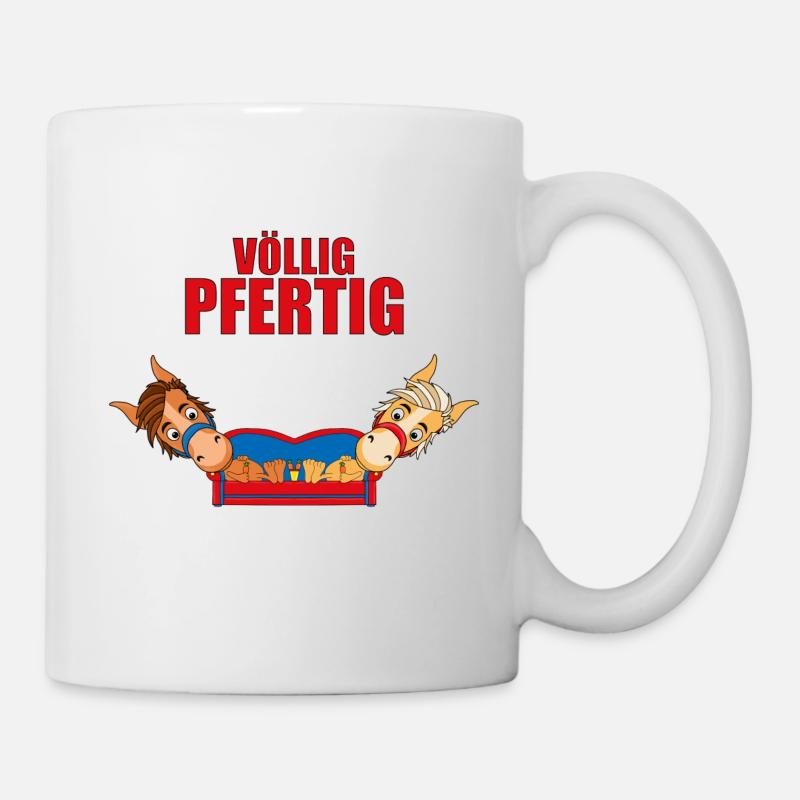 PFERDE - PFERD - SOFA - CHILLEN - PONY - PONYS - Tasse - Weiß