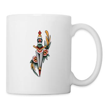 Traditioneller Dolch der alten Schule - Tasse - Weiß - Rechts