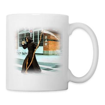 Coffee to go für den Tod - Tasse - Weiß - Rechts