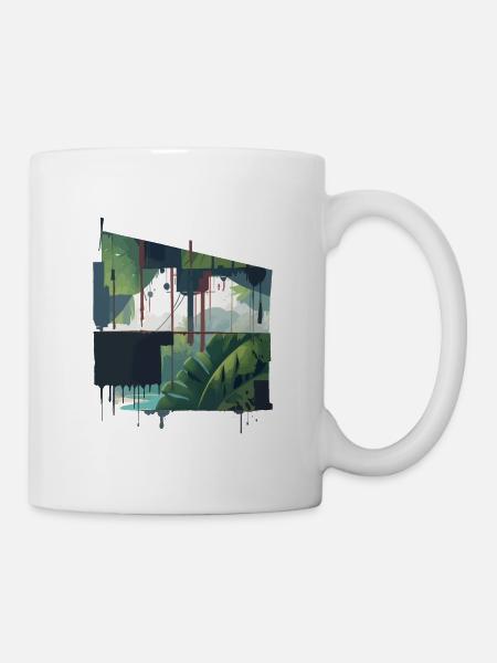 Dschungel-Kunst - Tasse - Weiß