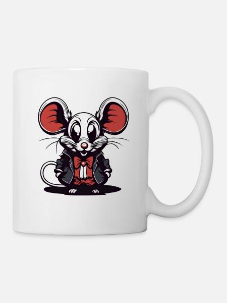 Souris / Animal / Mignon / Animal de compagnie / Rongeur - Mug blanc - blanc