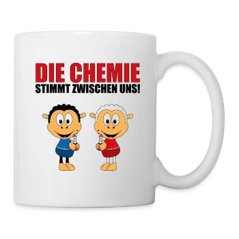 DIE CHEMIE STIMMT ZWISCHEN UNS! - SCHAFE - SCHAF - Tasse - Weiß - Rechts
