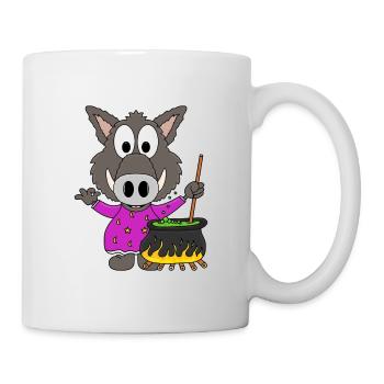 KOCH - WILDSCHWEIN - HEXE - KOCHEN - TIERISCH - Tasse - Weiß - Rechts