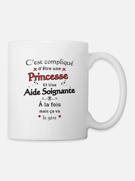 Princesse et Aide Soignante - Mug blanc - blanc