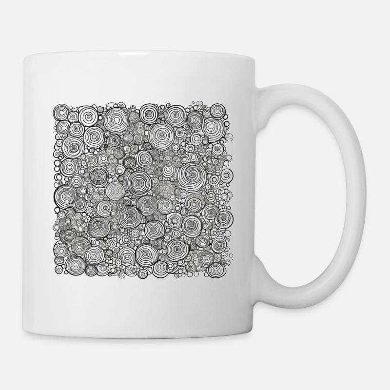 Abtrakte Kreise - Tasse - Weiß