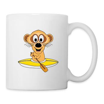 KAJAK - KANU - WASSERSPORT - SPORT - ERDMÄNNCHEN - Tasse - Weiß - Rechts