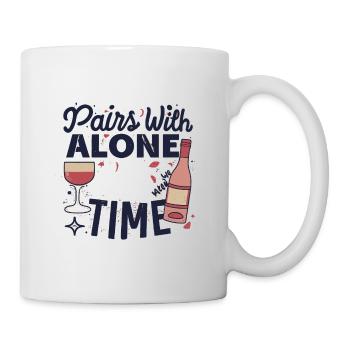 Wein Weinflasche Rotwein Weißwein Geschenk - Tasse - Weiß - Rechts