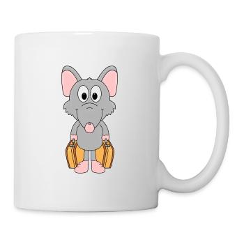 RATTE - KOFFER - TIER - TIERISCH - Tasse - Weiß - Rechts
