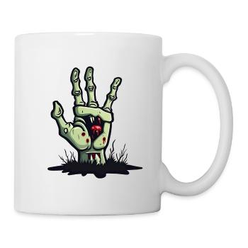 Zombie Hand / Halloween / Finger / Earth / Undead - Mug - white - Right