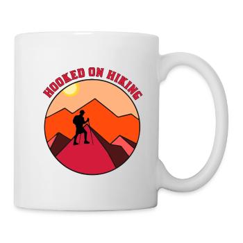 Hooked on Hiking - Tasse - Weiß - Rechts