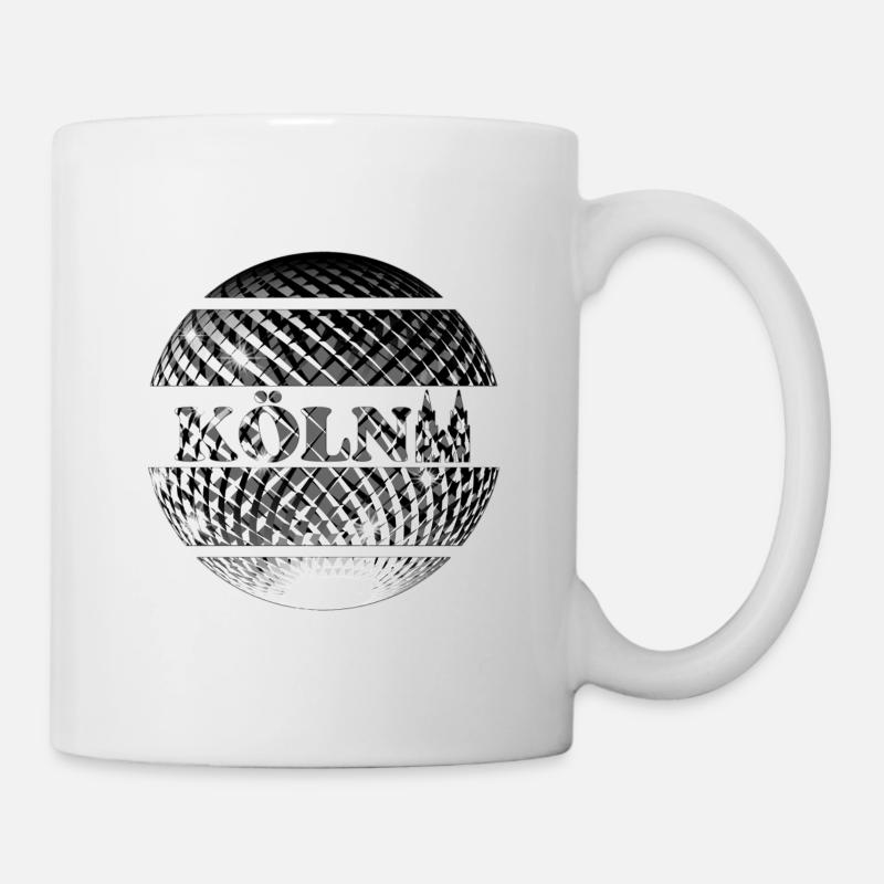 Köln silberne Diskokugel - Tasse - Weiß