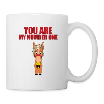 YOU ARE MY NUMBER ONE - PFERD - PFERDE - Tasse - Weiß - Rechts