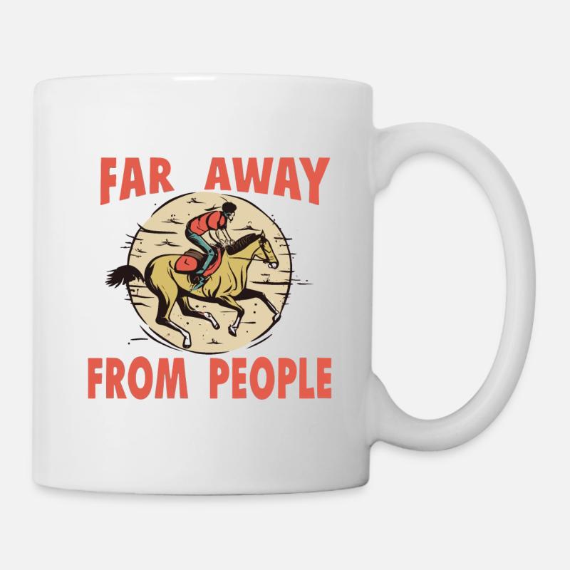 Springreiten - Tasse - Weiß