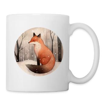 Fuchs im Winter - Tasse - Weiß - Rechts