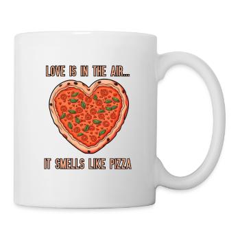Love is in the air... it smells like pizza - Mug - white - Right