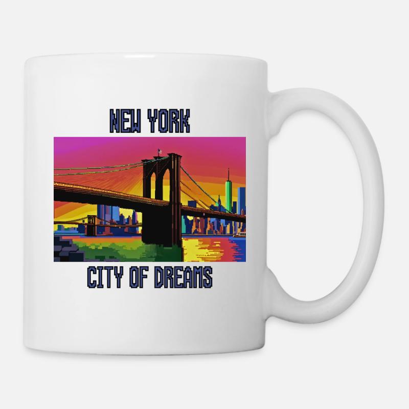 New York Stadt der Träume - Tasse - Weiß