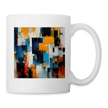 Buntes Gemälde - Tasse - Weiß - Rechts