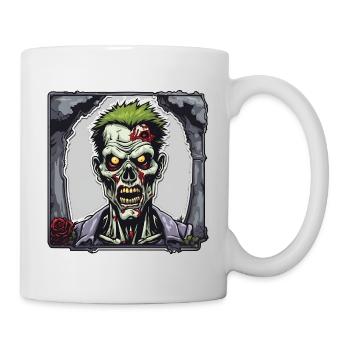 Zombie / Apocalypse / Undead / Horror / Virus / Logo - Mug - white - Right