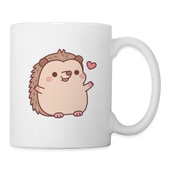 Niedlicher glücklicher kleiner Igel - Tasse - Weiß - Rechts