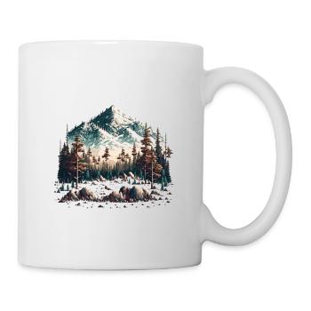schöne Berglandschaft - Tasse - Weiß - Rechts