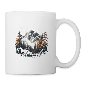 schöne Berglandschaft - Tasse - Weiß - Rechts