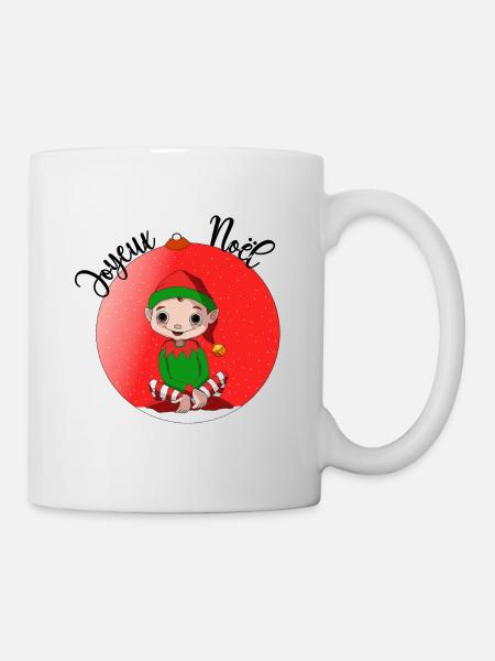 lutin de Noël - Mug blanc - blanc