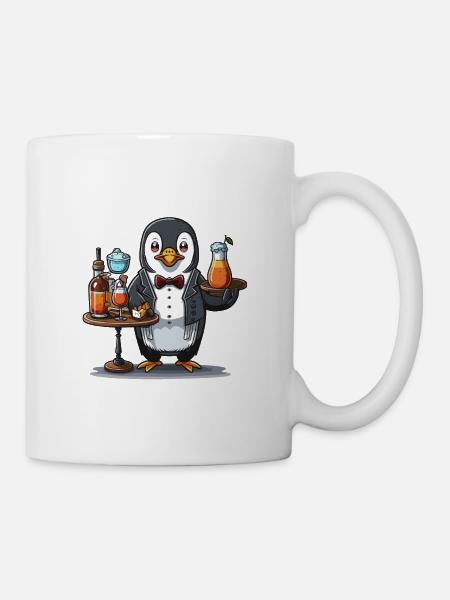 Pinguine gießen - Tasse - Weiß
