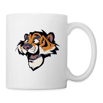 Glücklicher Tiger - Tasse - Weiß - Rechts