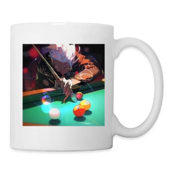 Billard spielen - Tasse - Weiß - Rechts