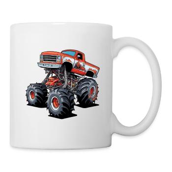 Monster Truck / Car / Vehicle / Engine / Tire - Mug - white - Right