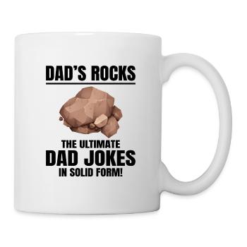 Stein Sammeln Rockhounding Lustige Geologie Papa - Tasse - Weiß - Rechts